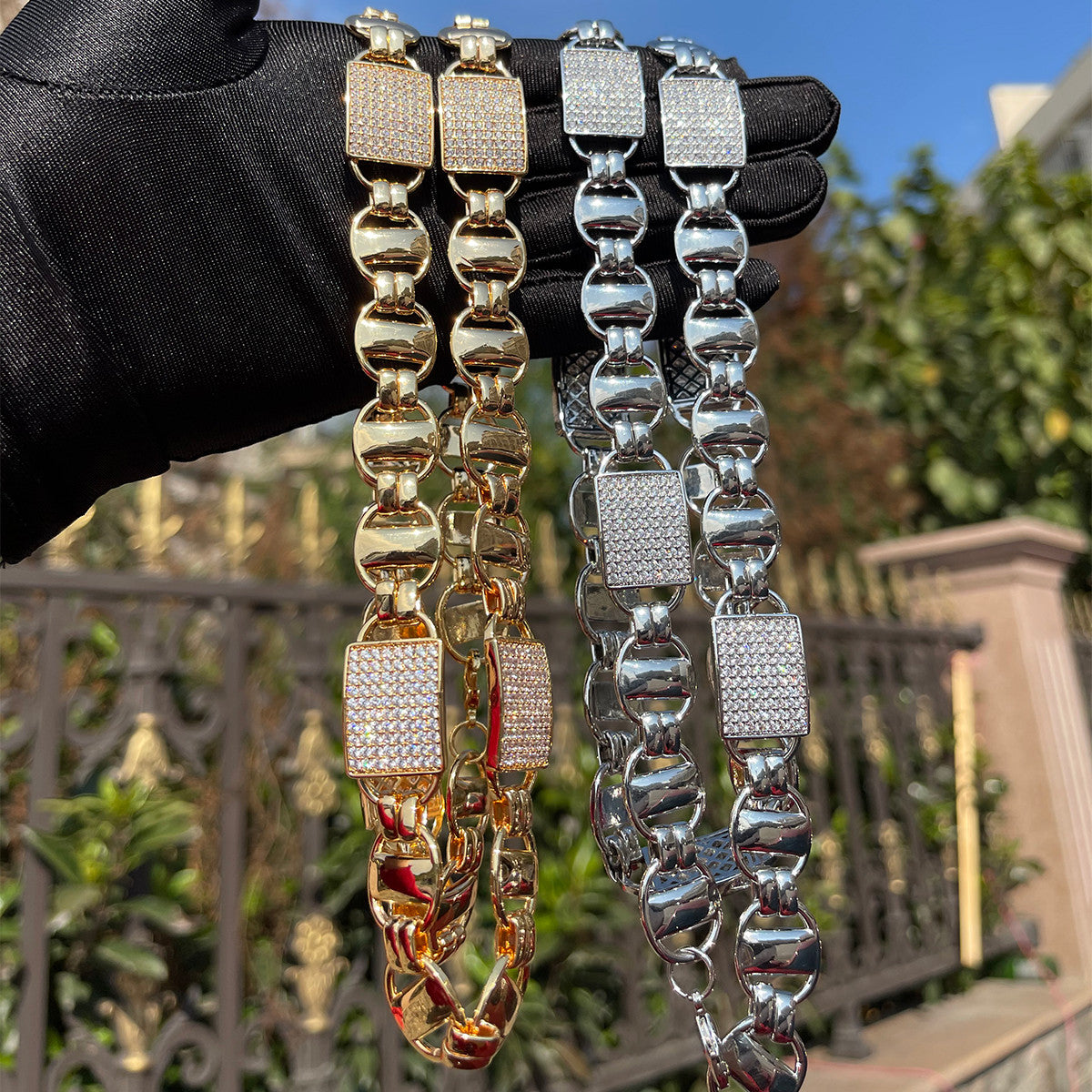 Iced Cuban Coffee | Designer Prong Set Flooded Ice Hip Hop Chain Necklace