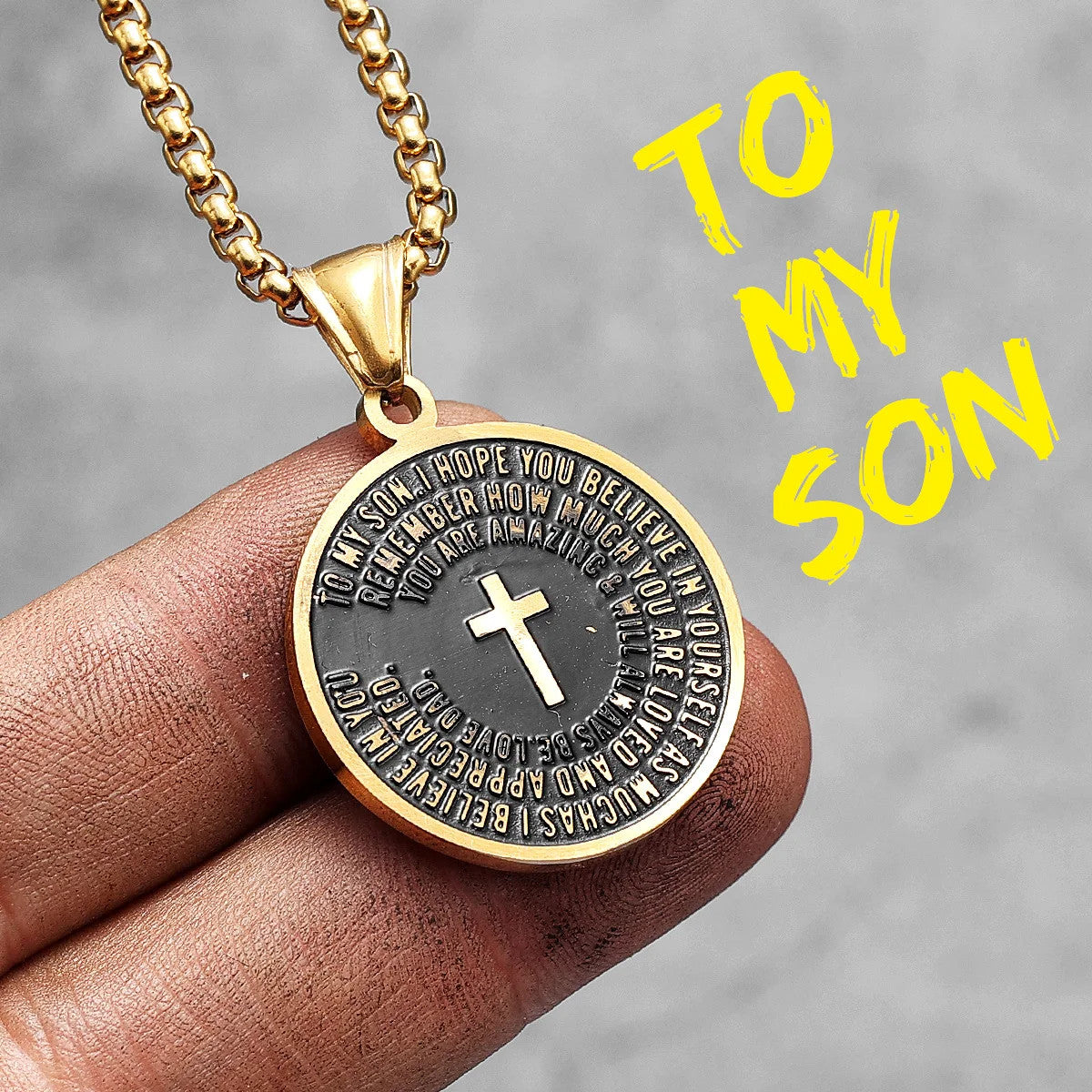 Jesus Collection ll | 14k Gold Over Solid Stainless Steel Angel Jesus Cross Pendants