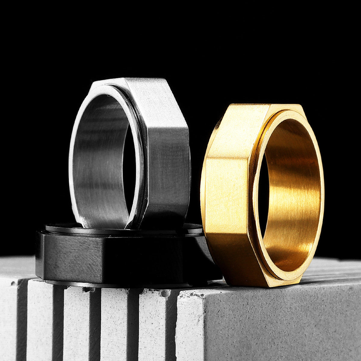 Nuts N Bolts | Solid Stainless Steel Lug Nut Screw Men Streetwear Rings
