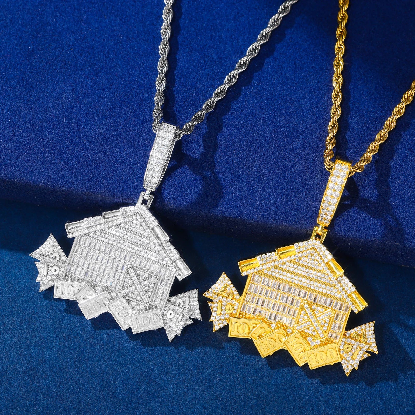 Cash House | Real D VVS1 Moissanite Diamond Boss Baller 925 Luxury Hip Hop Pendant