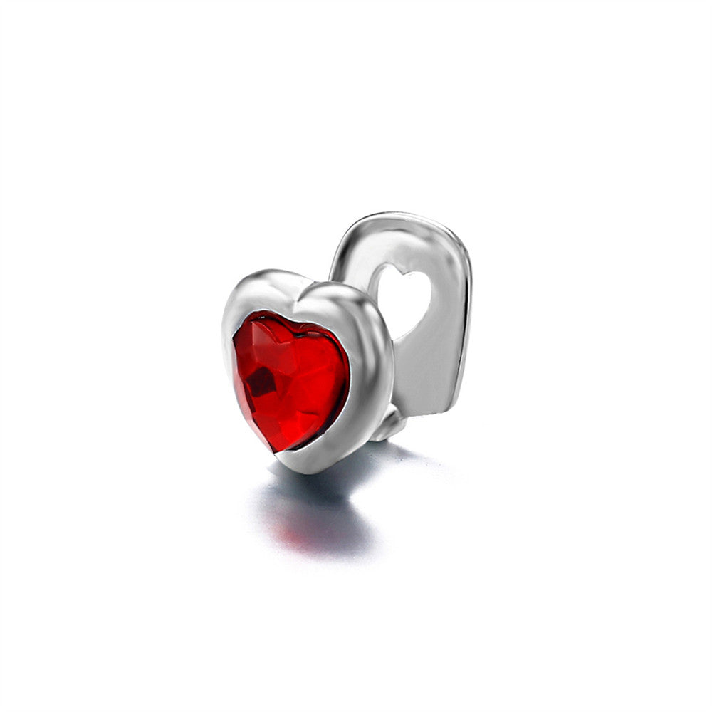 Crystal Heart | Street Wear Iced Single Tooth Heart-Shaped Blinged Out Grillz