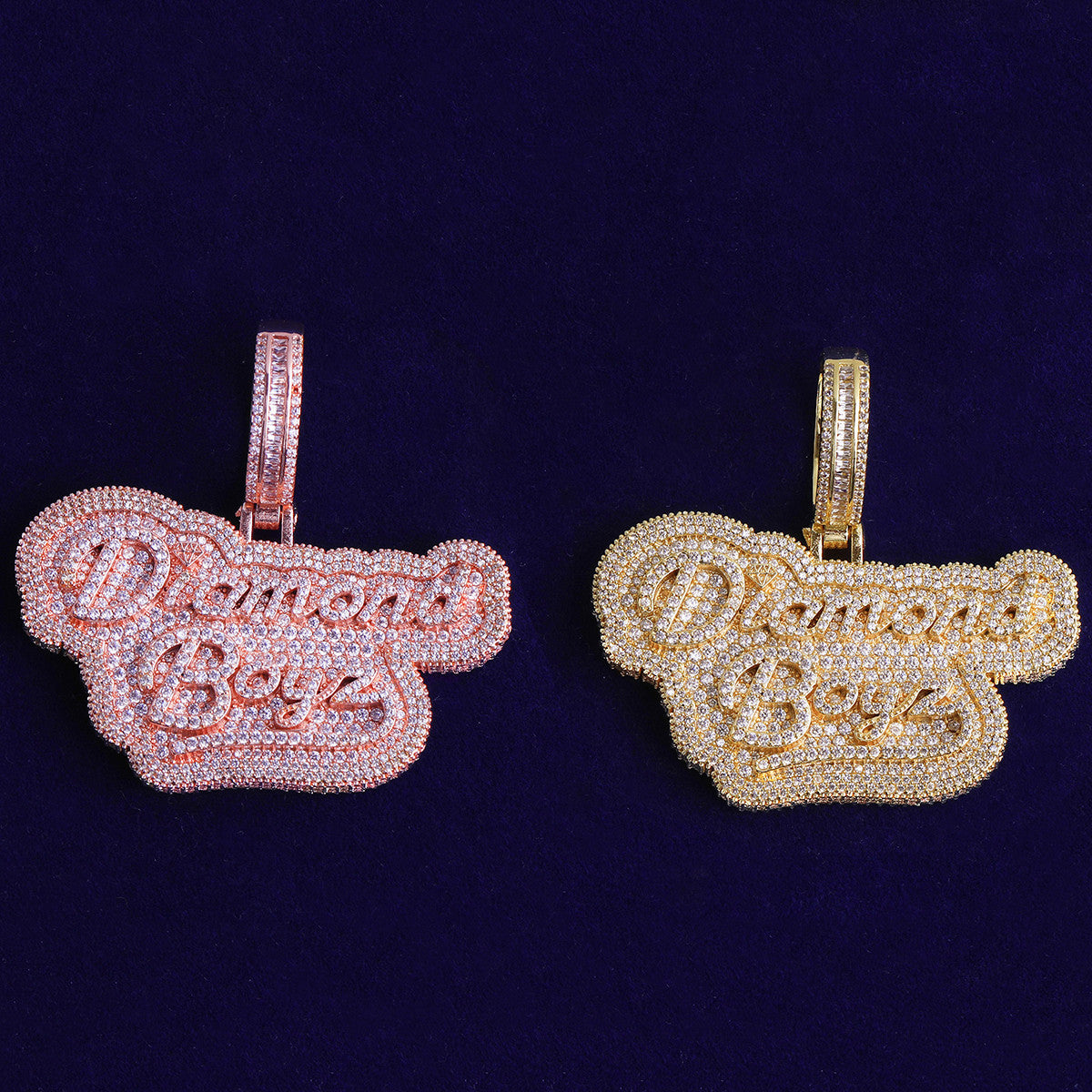 Diamond Boyz | VVS Diamond CZ 24k Silver Rose Gold Iced Blinged Out Pendant