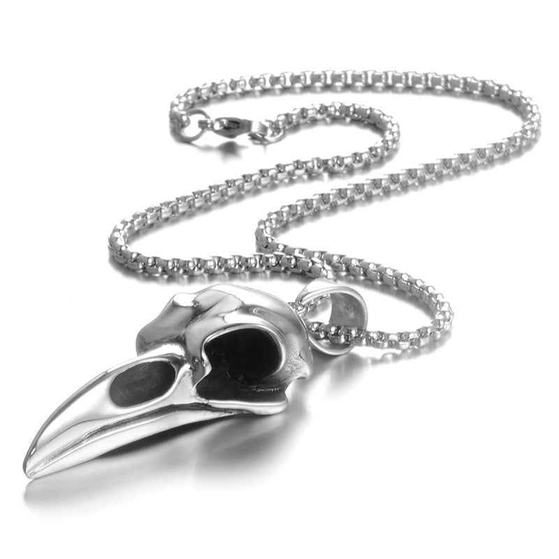 Crow Skull | 316L Stainless Steel Nordic Crow Skull Mysterious Personality Pendant