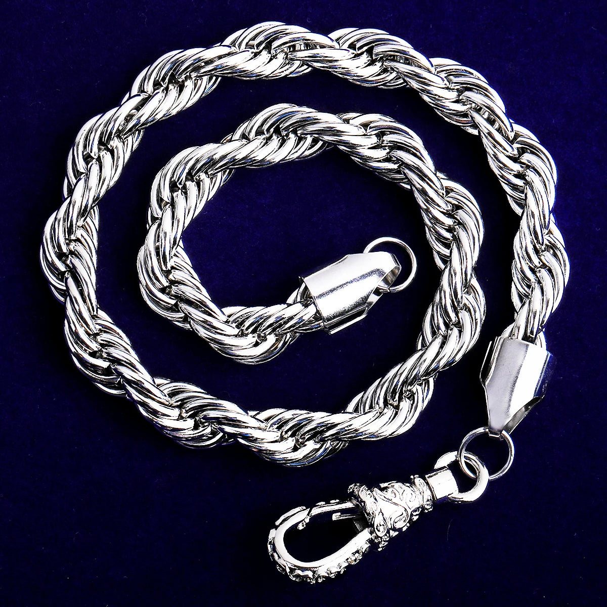 10MM Belcher Rope | 24k Gold Solid Stainless Steel Belcher Clasp Hip Hop Chain Necklace