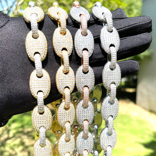 The G-Link | Designer Prong Set Flooded Ice Hip Hop Chain Necklace