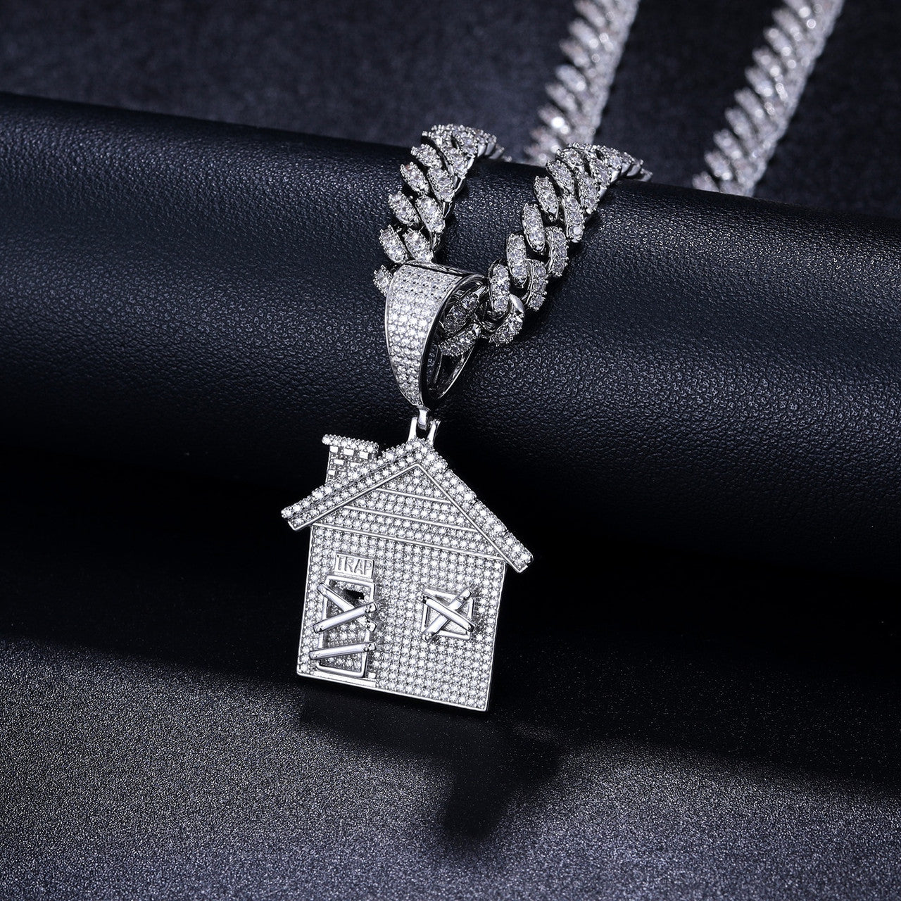 Trap House | Genuine Moissanite VVS Diamond 925 Sterling Silver 