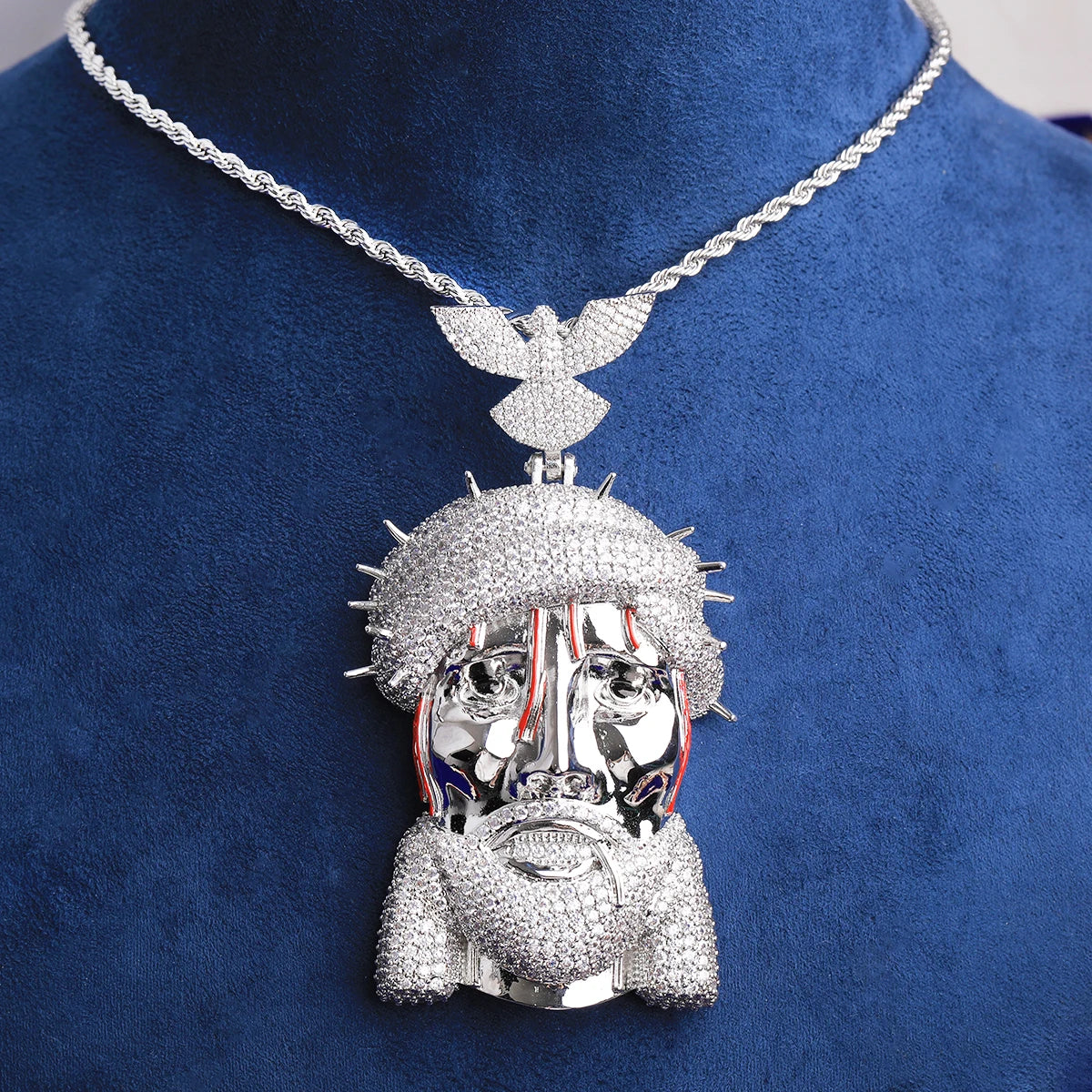 The Dove | VVS Diamond CZ Iced Blinged Out Jesus Piece Hip Hop Pendant