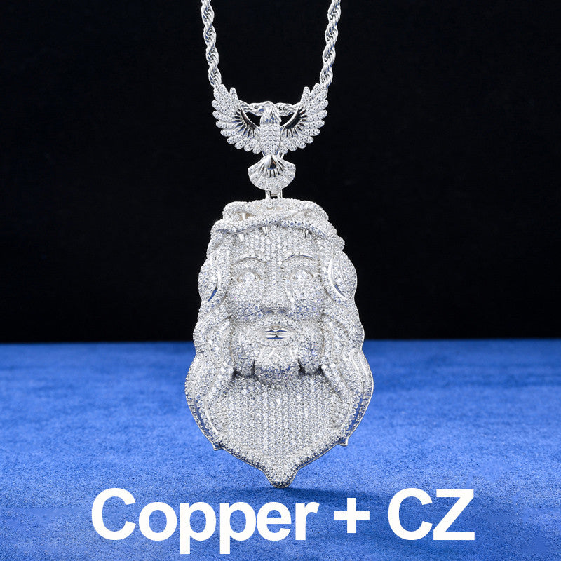 The Imperial | Solid Sterling Silver Moissanite Diamond Hip Hop Jesus Piece Pendant