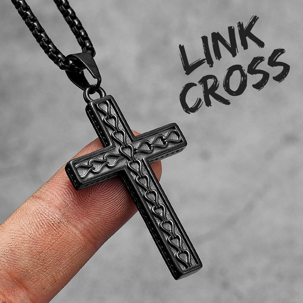 Link Cross | 316L No Fade Muticolor Stainless Steel Hip Hop Street Wear Cross Pendant