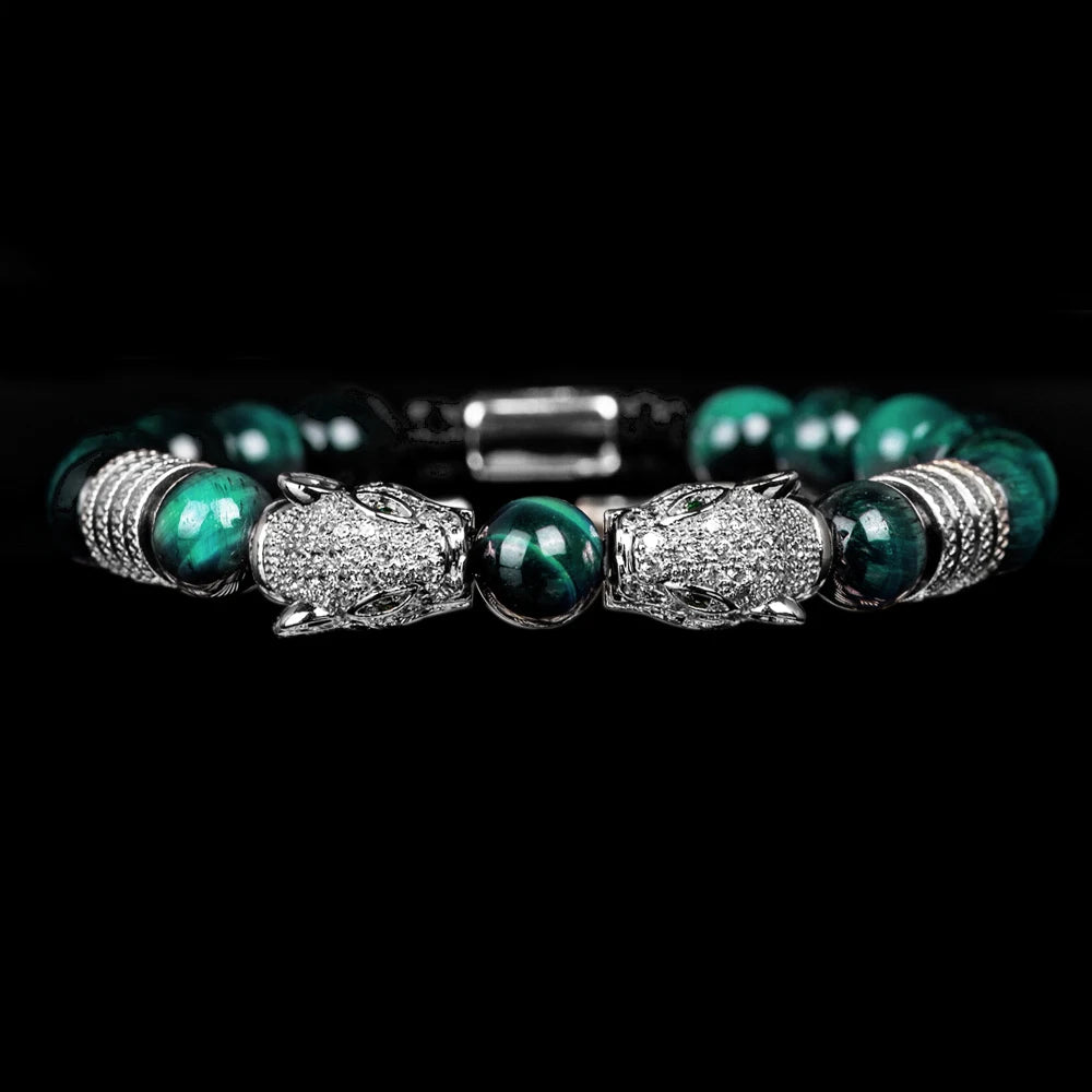 Royal Leopard | VVS Diamond CZ Tiger's-Eye Iced Blinged Out Luxury Bracelet