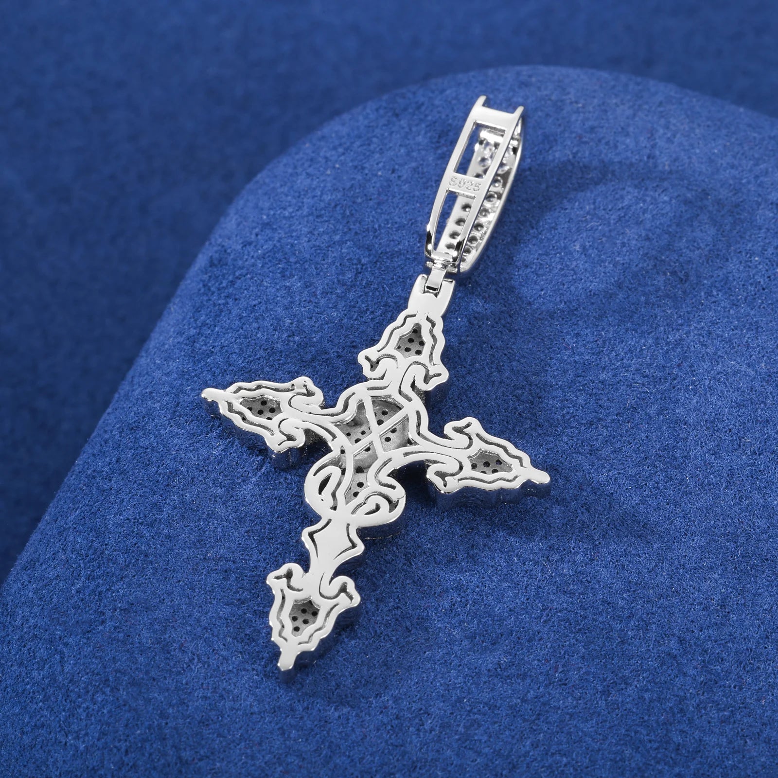 Serenity Cross | S925 Silver Moissanite Diamond Cross Of Peace Hip Hop Pendant Necklace