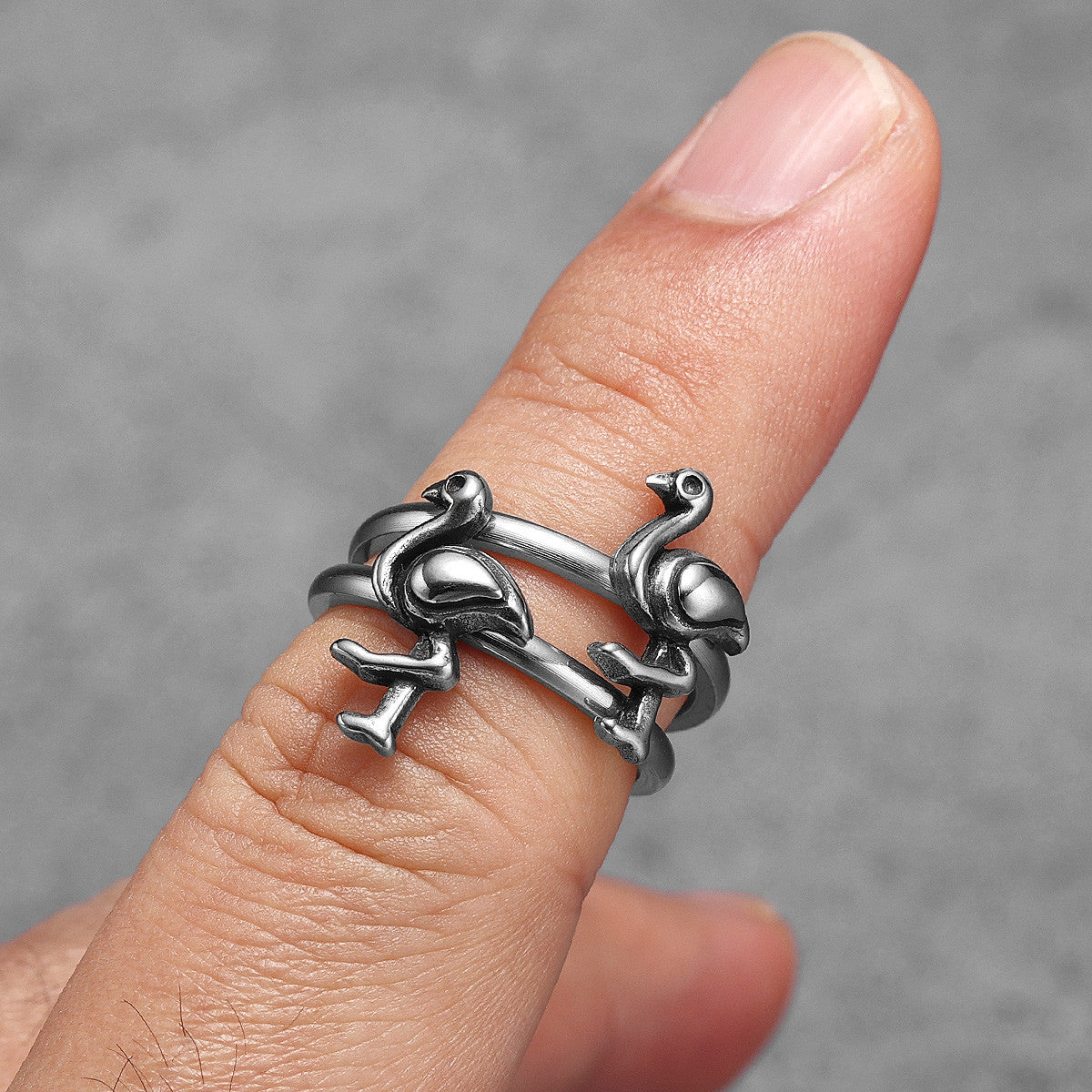Flame Bird | 316L No Fade Stainless Steel Flamingo Stylish Rings