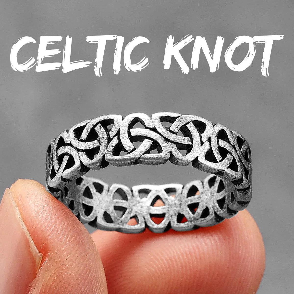 Interwoven | Solid Stainless Steel Tight Connection Retro Weave Rings