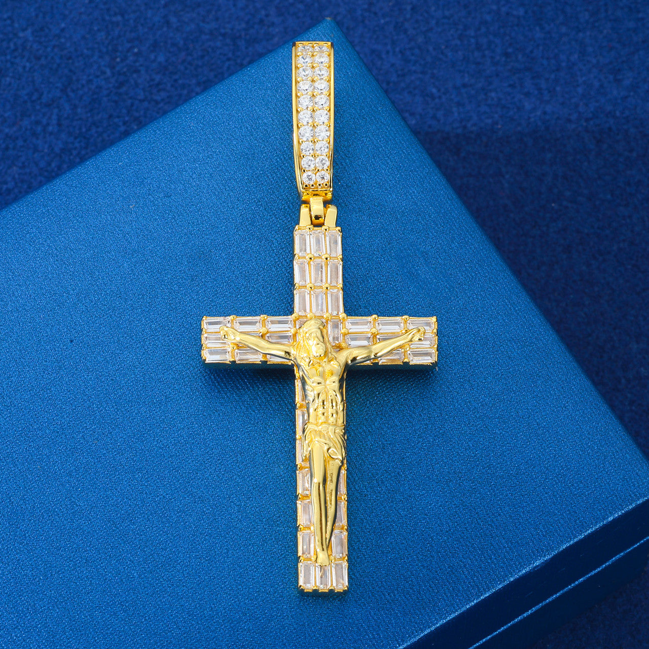 Luxury Cross | DVVS Baguette Moissanite Diamond Sterling Silver Hip Hop Jesus Piece