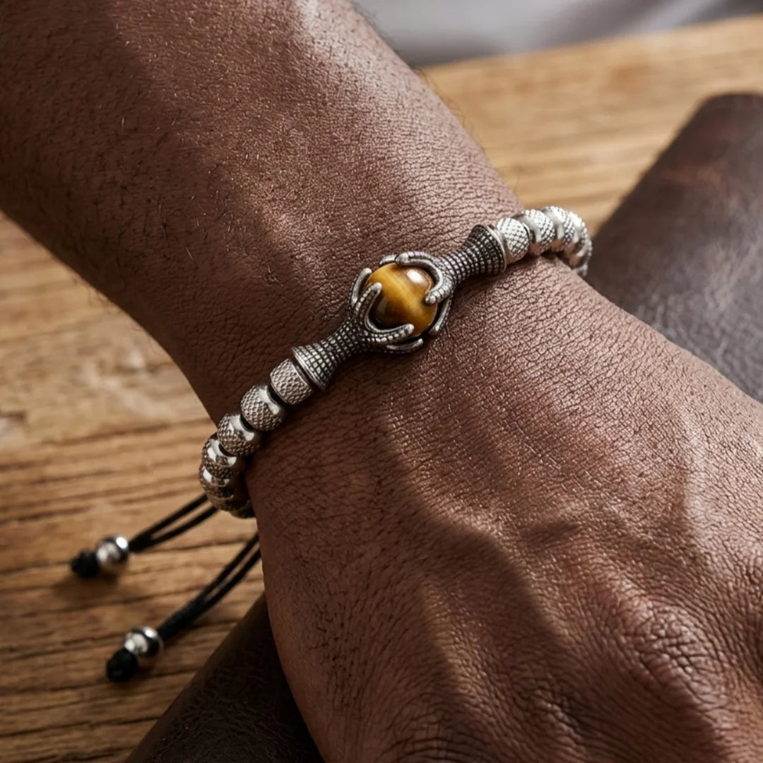 The Eagle's Claw | Natural Stone No Fade Stainless Steel Men's Luxury Bracelets