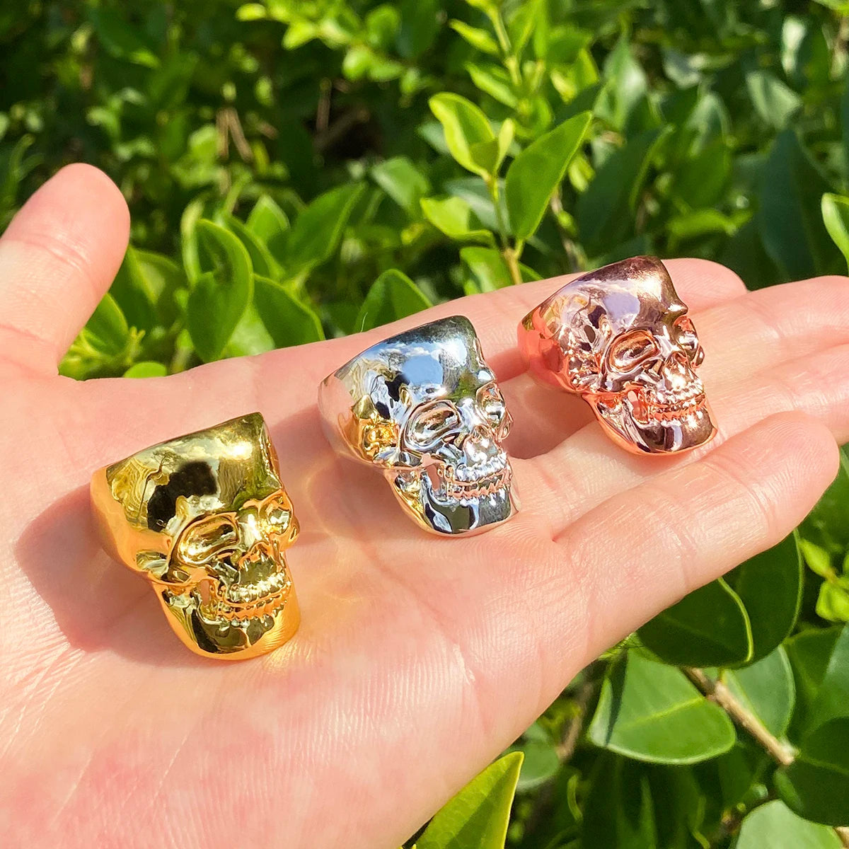 Demon Skull | Large Detailed Bling Street Wear Skull Men's Rings