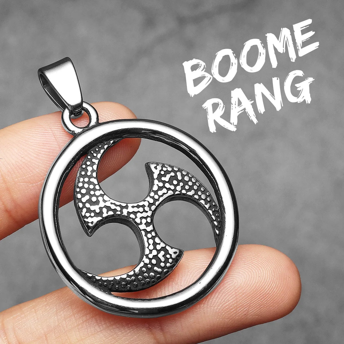 Retro Boomerang | Solid No Fade Stainless Steel Street Wear Hip Hop Fashion Pendant