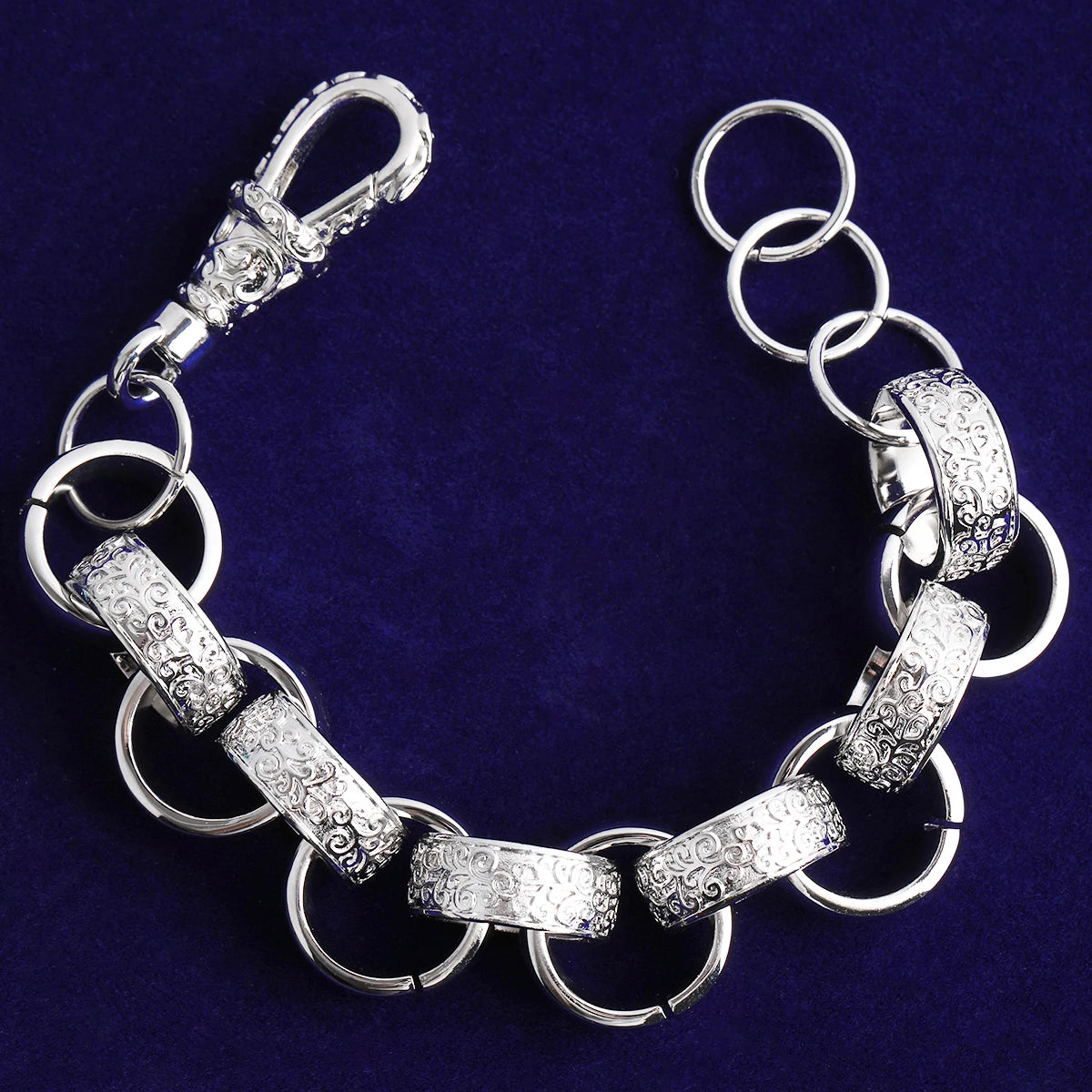 Filigree Chain | 20mm Rolo Link 24k Gold 925 Silver Belcher Clasp Hip Hop Chains