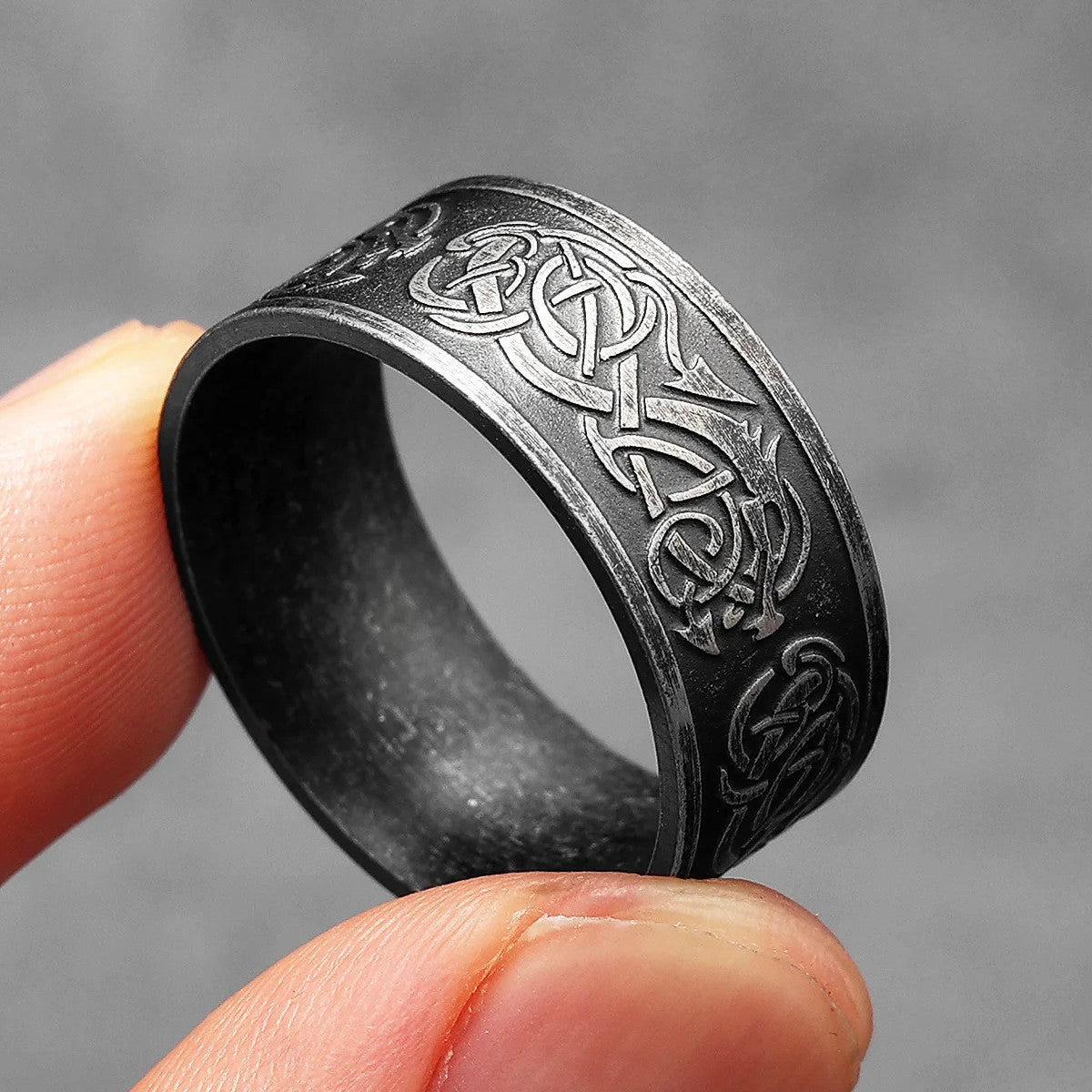 Retro Dragon | Men's 316L No Fade Stainless Steel Street Wear Thick Band Ring