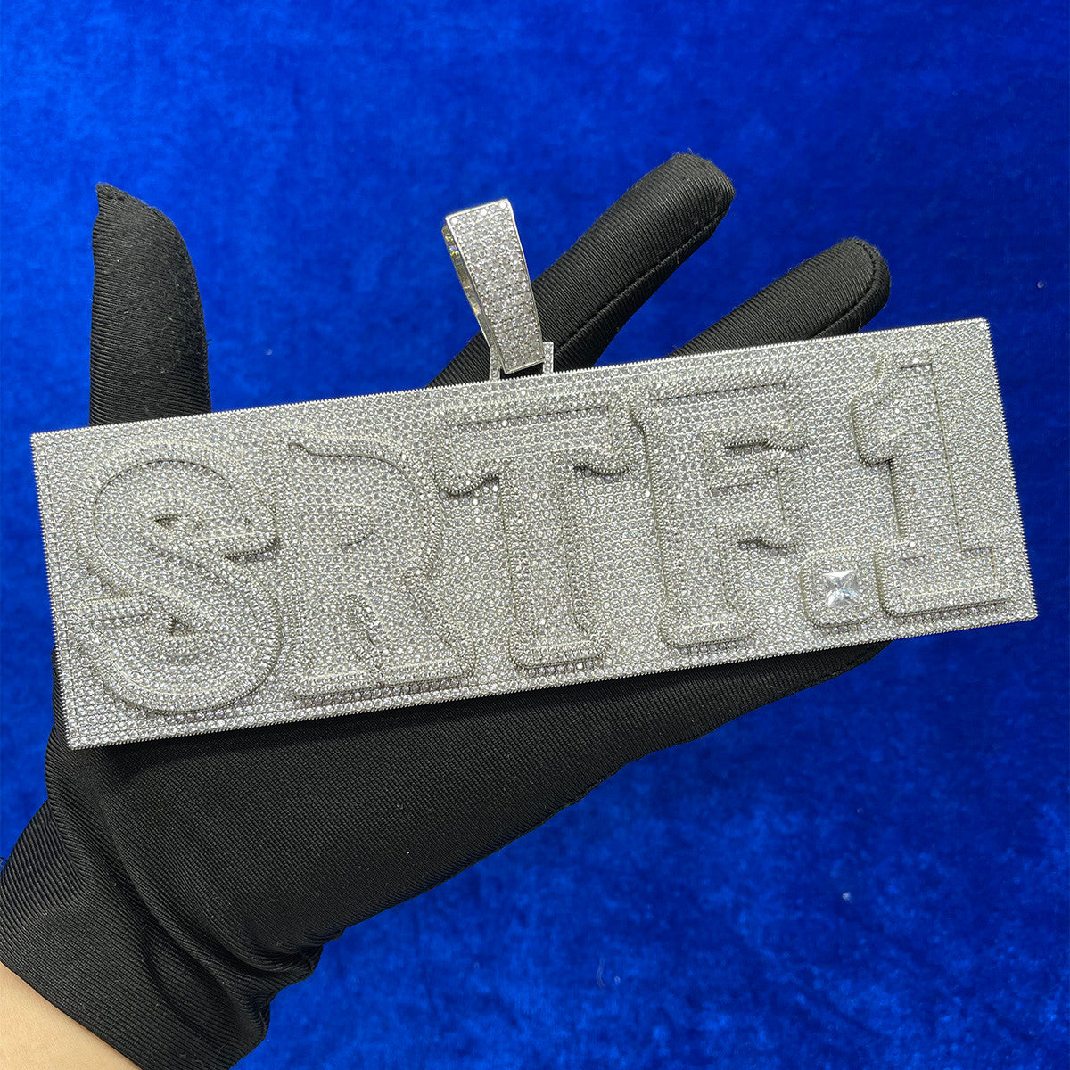 The Boss | Custom Made VVS Diamond CZ Handset Hip Hop Nameplate Pendant