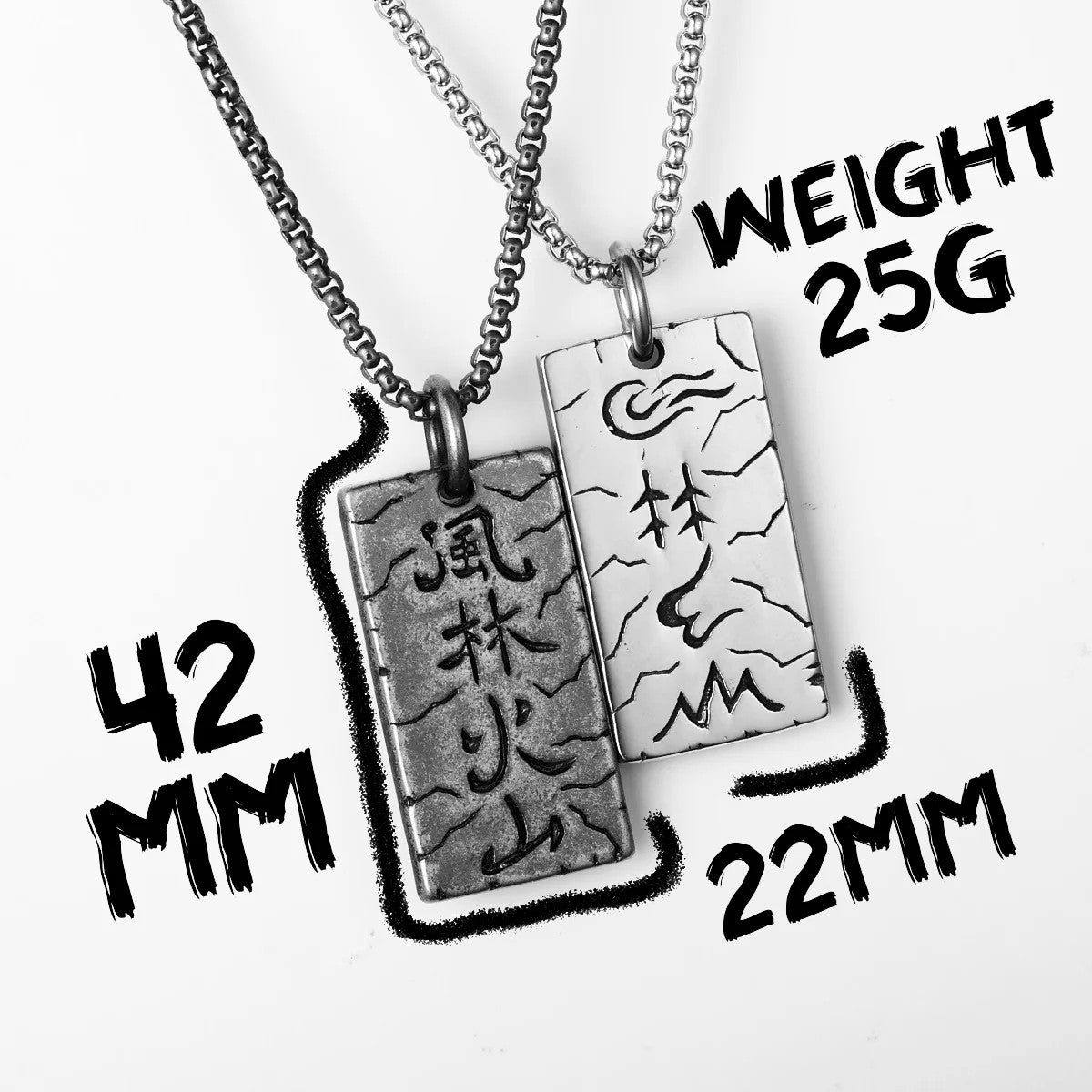 Sun Tzu's Art of War | Furinkazan 316L Stainless Steel Wind Forest Fire Mountain Pendant