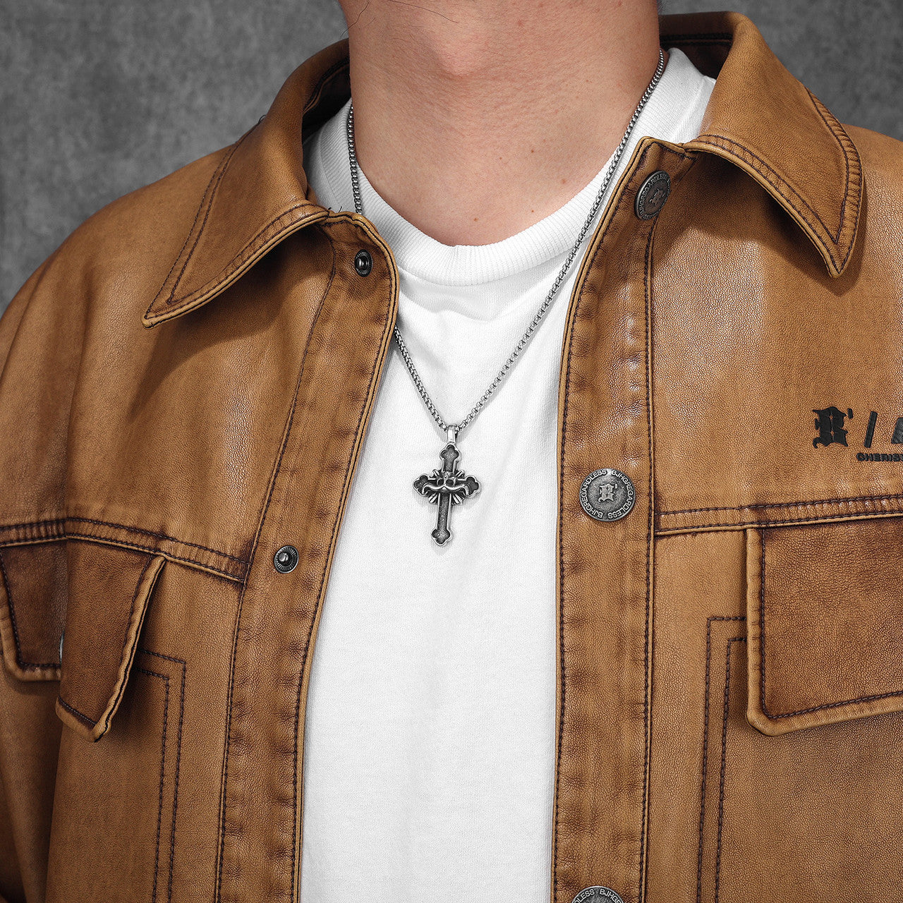 Satan Cross | Men's No Fade Stainless Steel Evil Minion Lucifer Cross Pendant