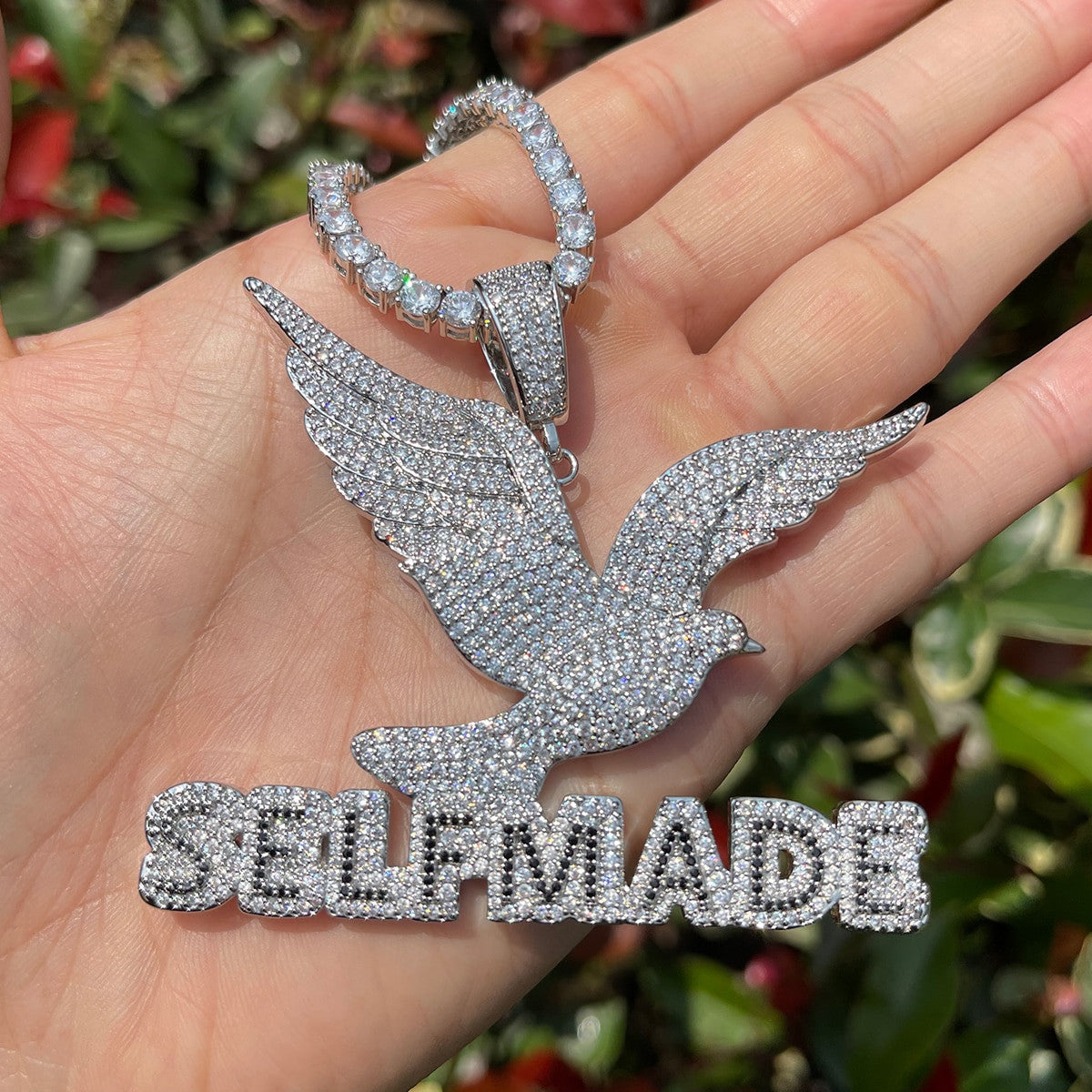 Self Made | Bird Of Expression Flooded Ice Prong Set Hip Hop Pendant