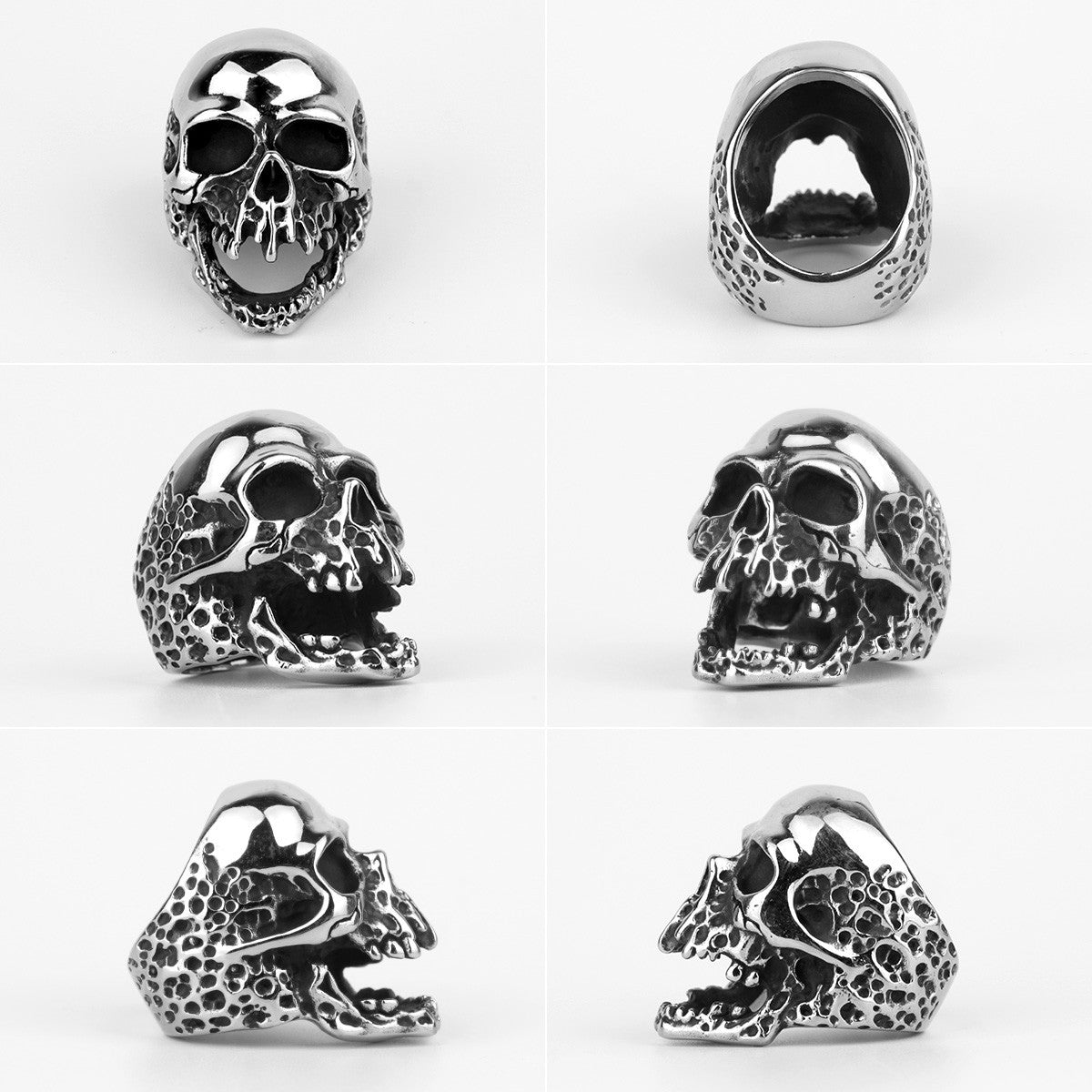 The Plague | 316L No Fade Stainless Steel Designer Skull Street Style Rings
