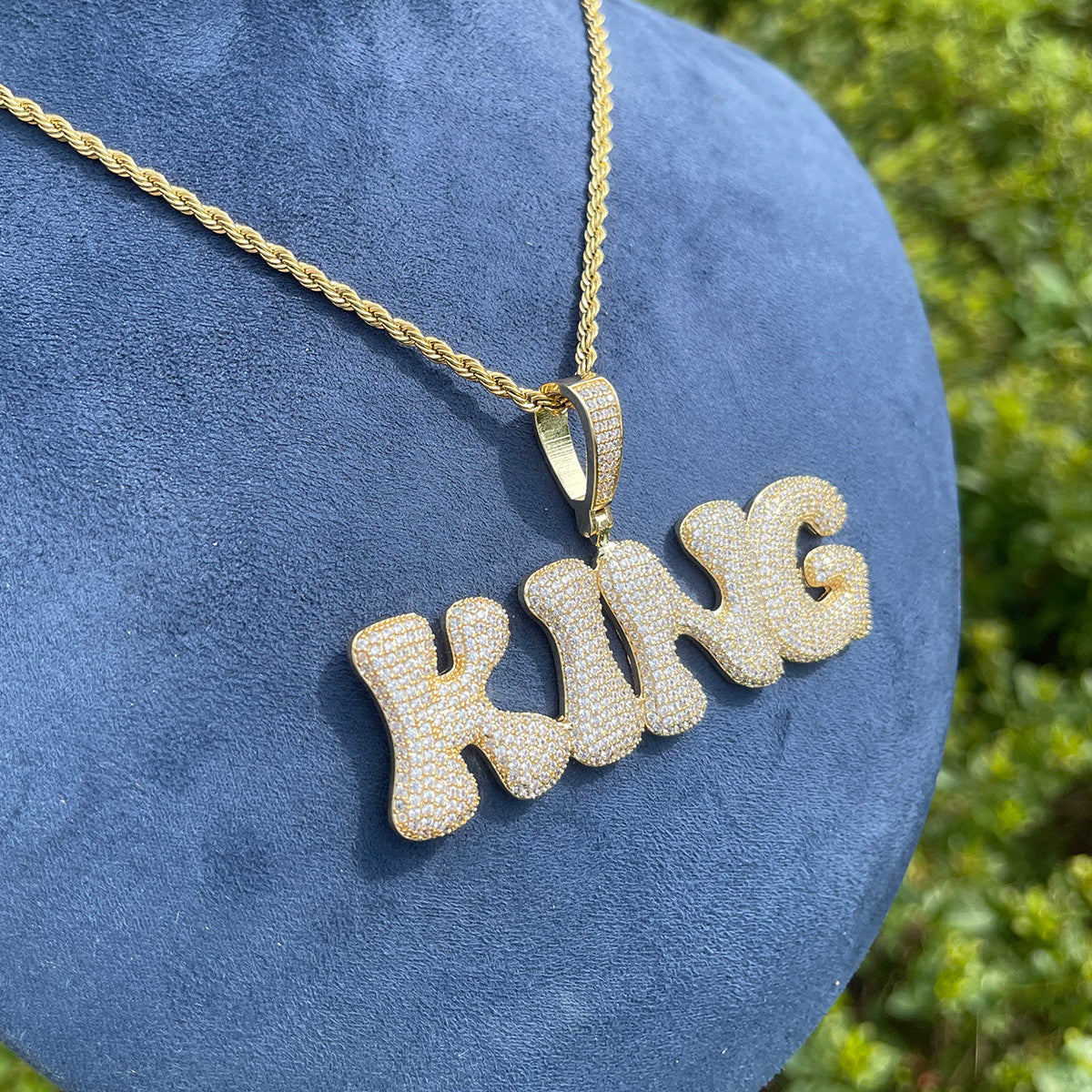 Smoked Out | Classic 70's Letters Custom Made VVS Diamond CZ Hip Hop Pendant