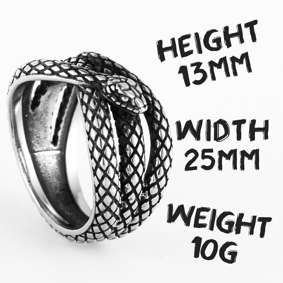 Snake Collection | Solid Stainless Steel Men's Unique Creative Personality Serpent Rings