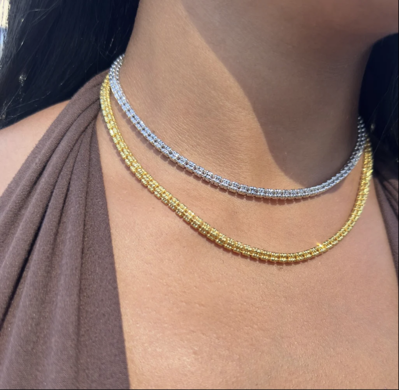 SnakeLink | 24k Gold 925 Silver Rose gold Round Snake Link Hip Hop Bracelet