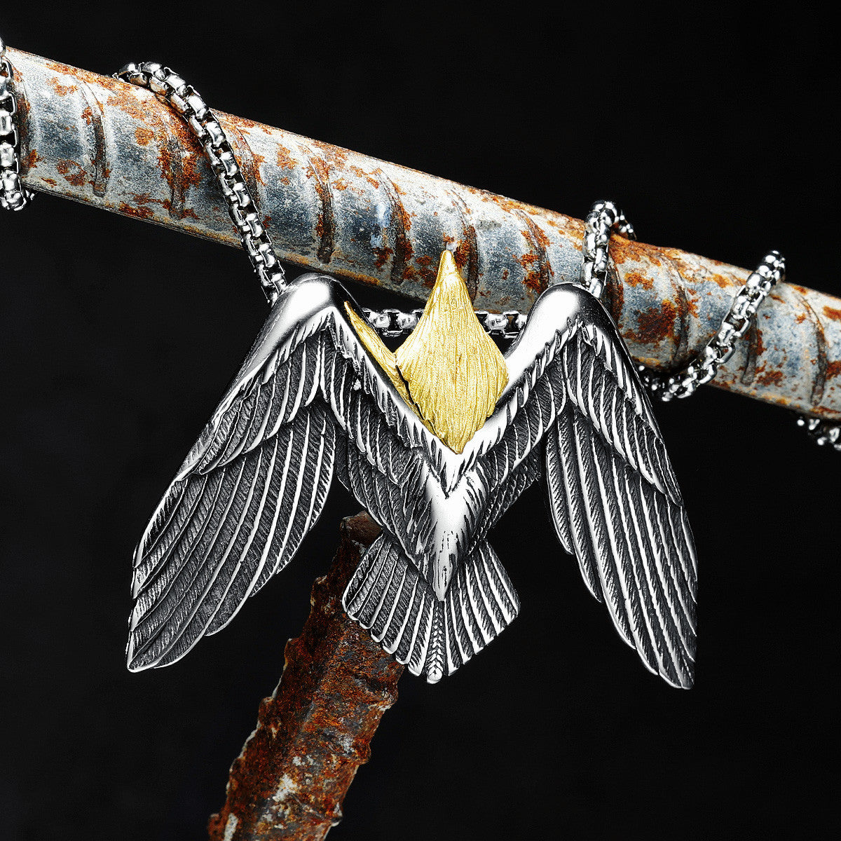 Soaring Eagle | 316L Stainless Steel Street Style Hip Hop Flying Eagle Pendant