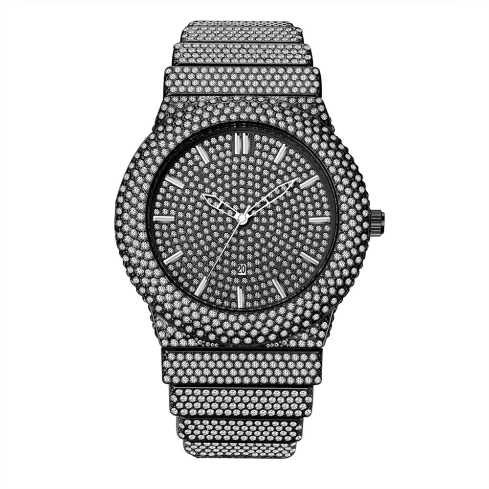 The Cartel | VVS Diamond CZ Iced Gold Black Silver Blinged Out Hip Hip Watch