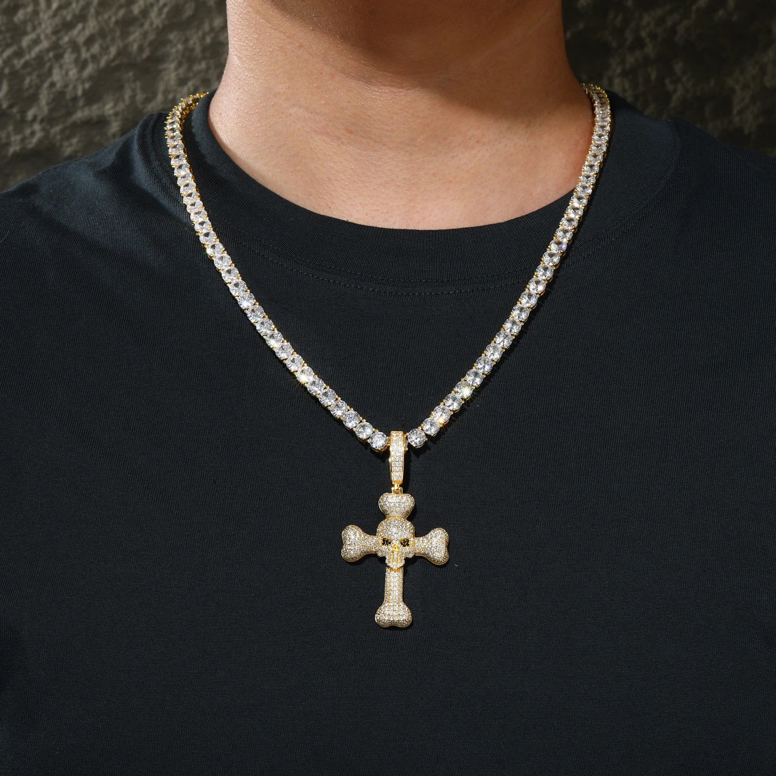 All Seeing Cross | 925 Sterling Silver D VVS1 Moissanite All Seeing Eye Hip Hop Cross Pendant