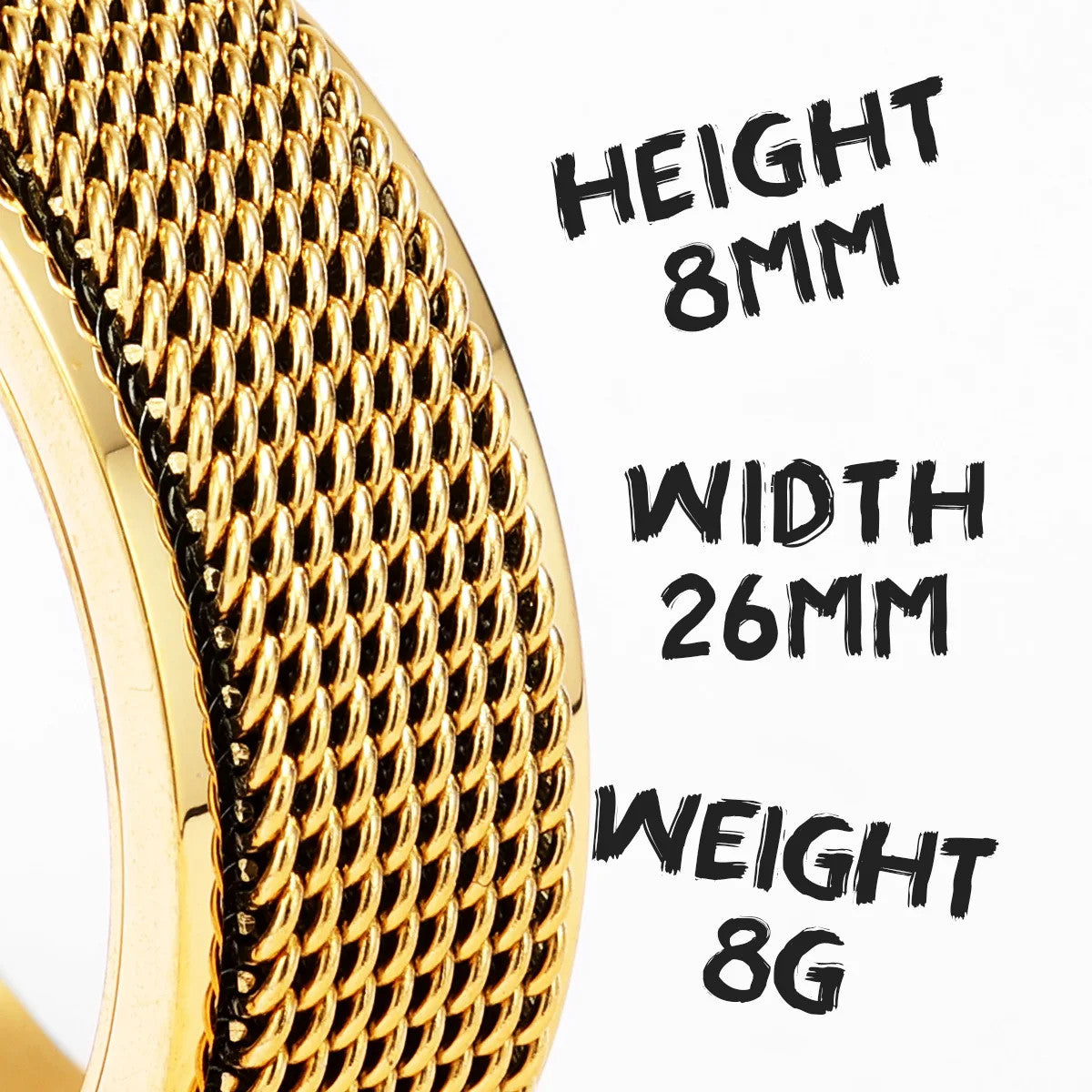 Grace | 316L No Fade Stainless Steel Simple Clean Braid Design Street Wear Rings