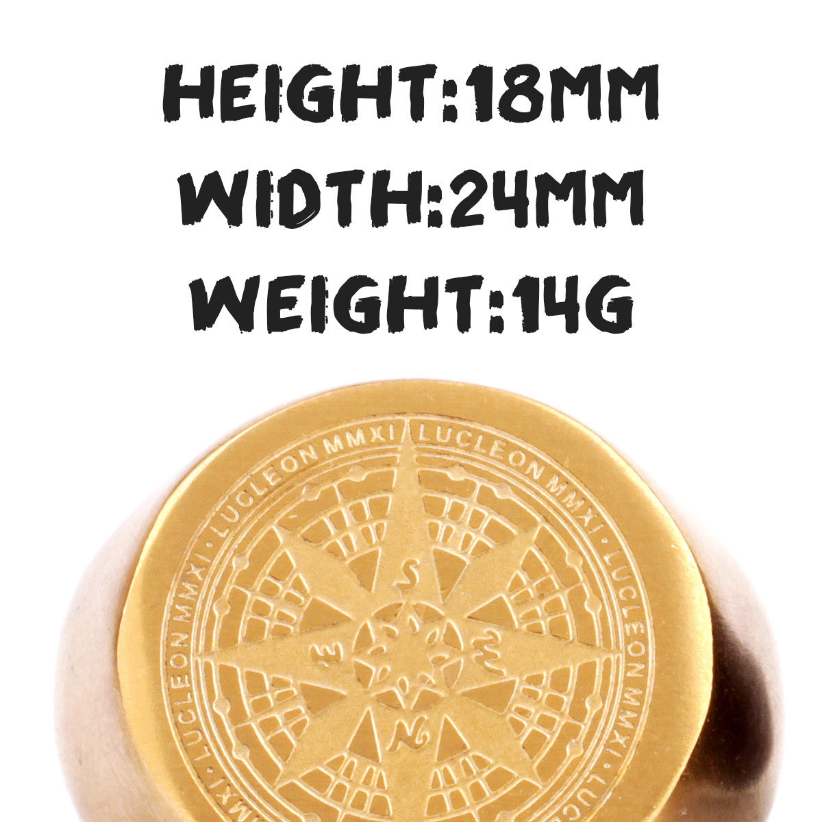 World Map Compass | 14k Gold Black over 316L No Fade Stainless Street Wear Style Rings