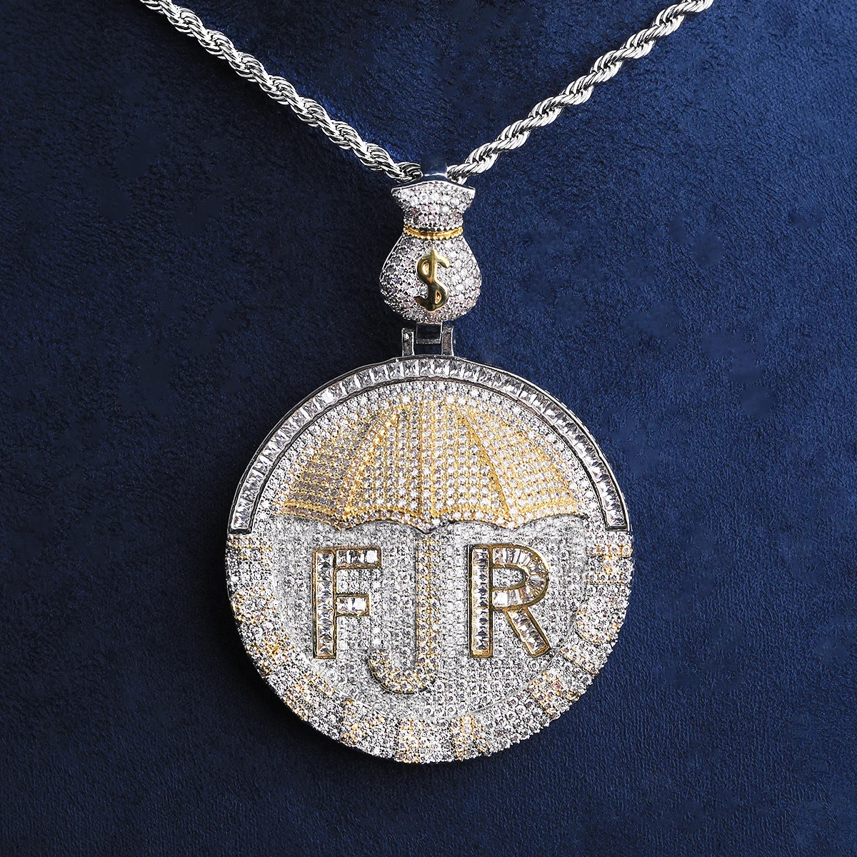 Forever Rich | 5AA+ Fully Jced Blinged Out Umbrella Hip Hop Pendant Chain