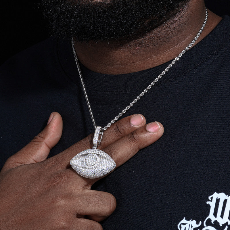 VVS Evil Eye | Moissanite Diamond Sterling Silver Hip Hop Pendant Chain