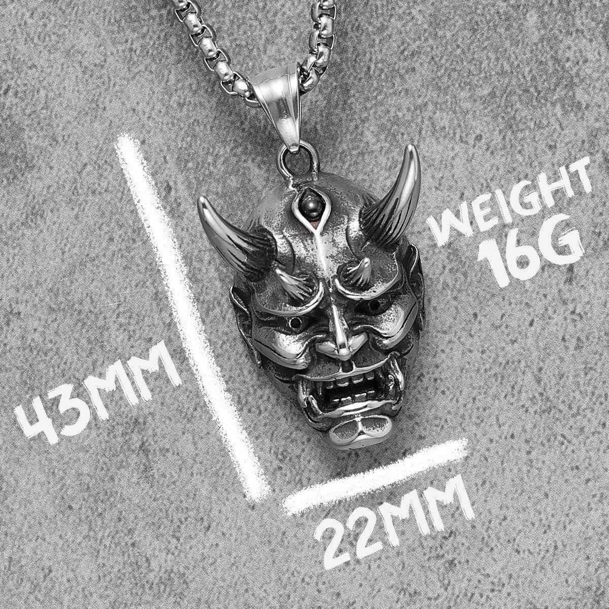 Prajna | Men's Stainless Steel Devil Horns Street Wear Pendant