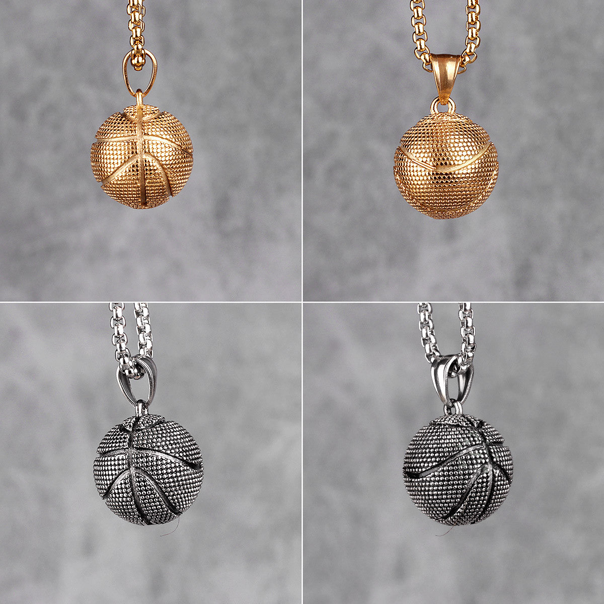 Basketball | 316L No Fade Stainless Steel Men's Hip Hop Pendant Chain Necklace