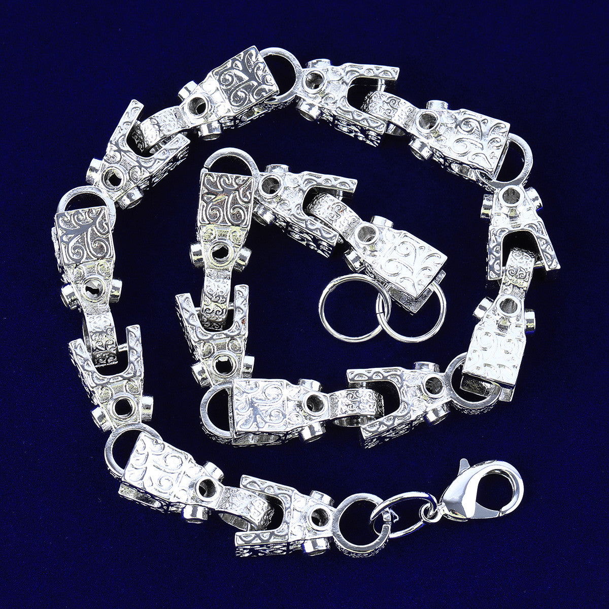 The Icon | Men's 3D Block Link Hip Hop Designer 24k 925 Silver Rose Gold Chain