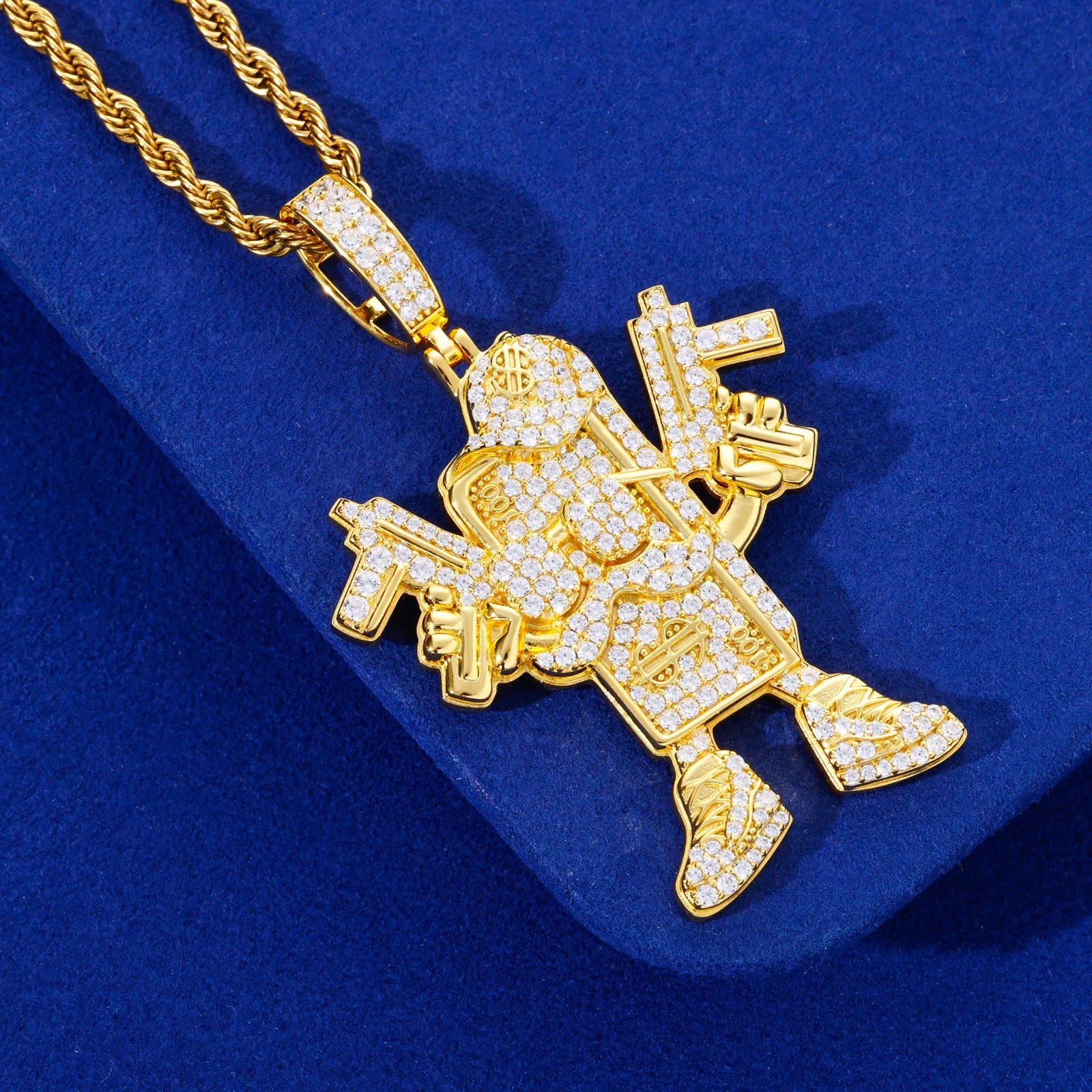 Protect The Paper | Iced Blinged Out Moissanite Diamond 925 Solid Hip Hop Pendant
