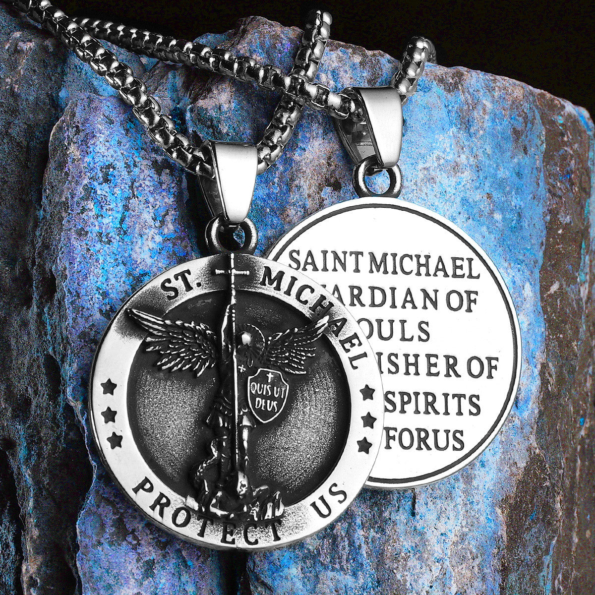 Guardian Of Souls | St Michael No Fade Stainless Steel Street Wear Spiritual Pendant