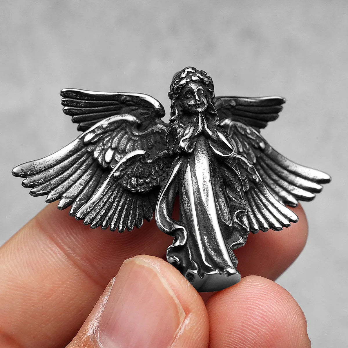 Angel Wing Collection | 316L No Fade Stainless Steel Prayer Angel Pendants