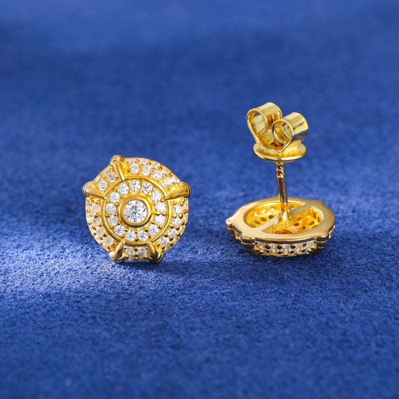 Dragon Claw | Sterling Silver Moissanite Diamond 18k Gold Black Hip Hop Earrings