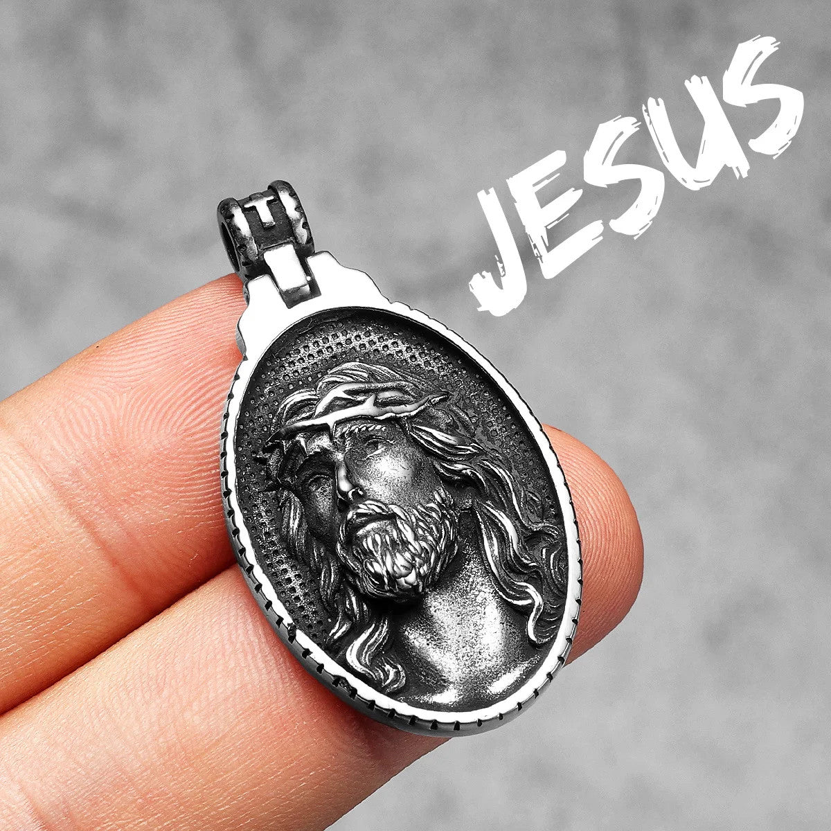 Christian Jesus Collection | 316L No Fade Jesus Heart Cross Amulet Pendants