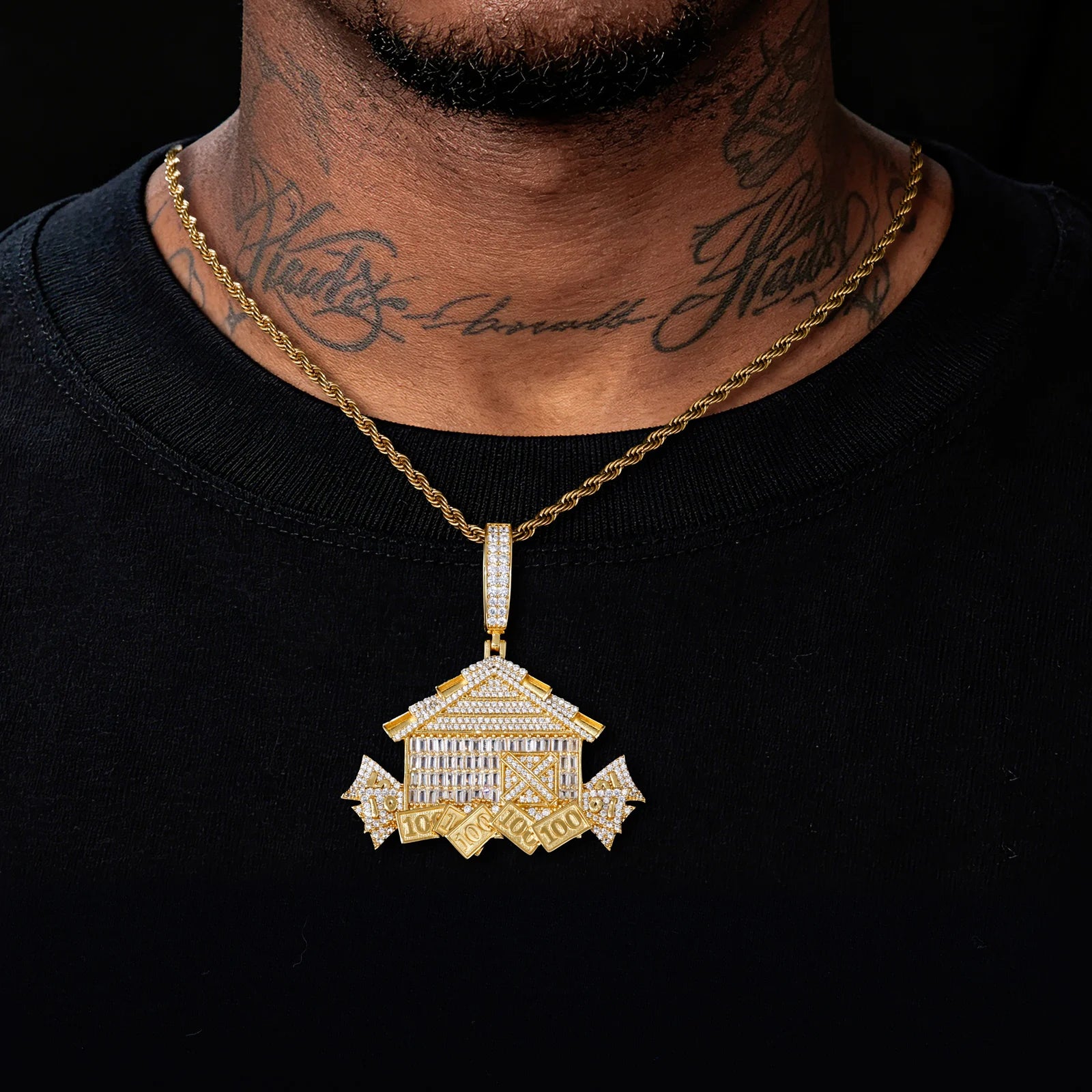 Cash House | Real D VVS1 Moissanite Diamond Boss Baller 925 Luxury Hip Hop Pendant