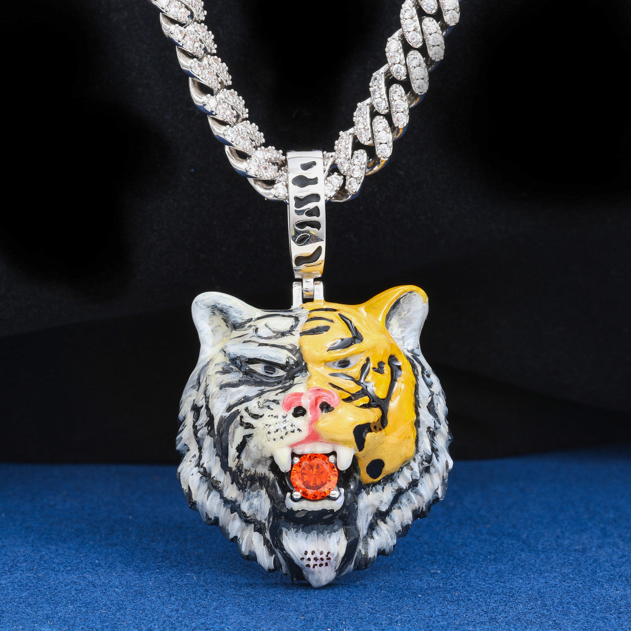 Tiger Ice | Moissanite VVS Diamond Jewel Tiger Head Hip Hop Pendant Chain Necklace