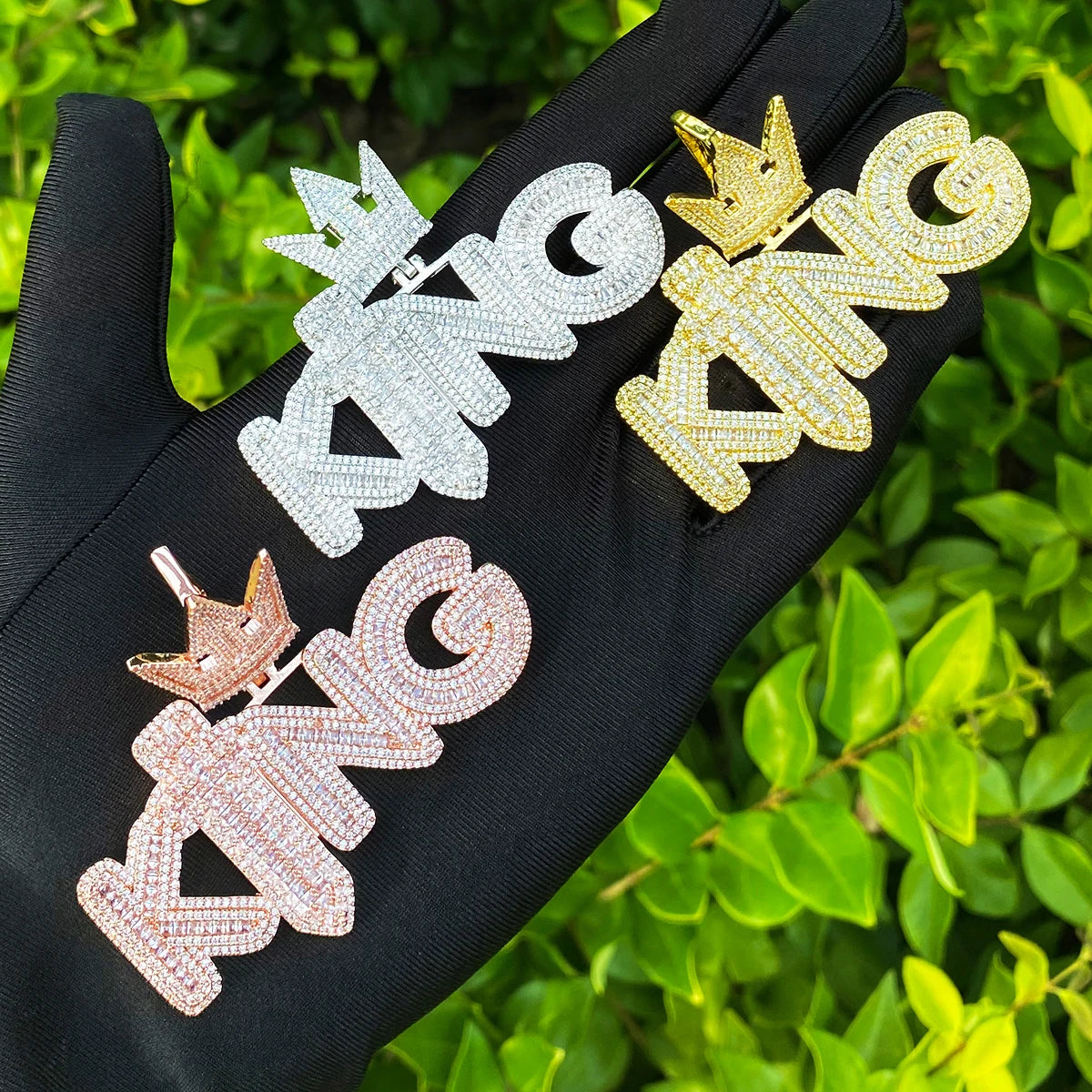 The Kings Kingdom | Iced Blinged Out Kings Crown Sword VVS Diamond CZ Hip Hop Pendant