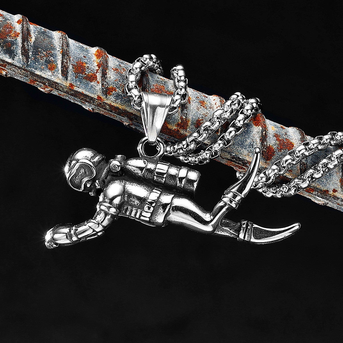 Deep Sea | 316L Stainless Steel No Fade Scuba Diver Street Wear Casual Pendant